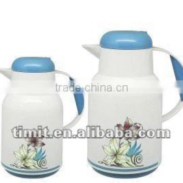 0.5L Plastic Vacuum Thermos FLask with FLower (V-H7705)