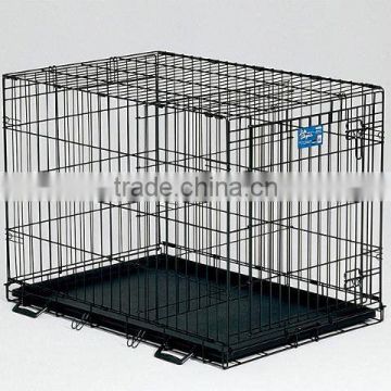 Folding dog cage