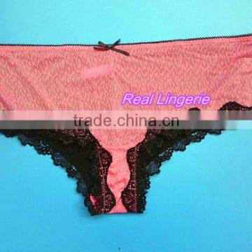 Leopard Jacquard Lace Underwear Set, Plus Size Bra Set