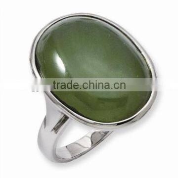 Stainless Steel Polished Circular Signet Ring