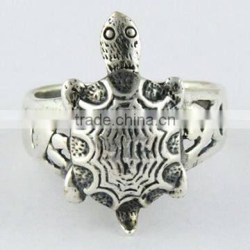 Oxidized Plain Silver Tortoise Silver Ring, 925 Sterling Silver Jewelry, Silver Jewelry
