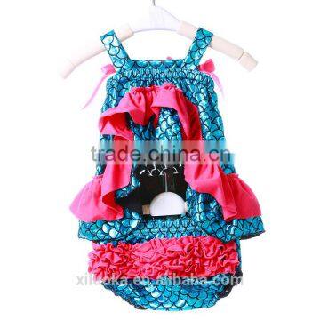Summer Clothing 2016 Mermaid Baby Girl Swing Dress Summer Baby Girl Dress Mermaid Outfit photo-3