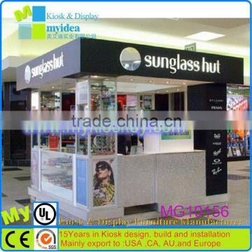 China furniture display eyewear store modern glass sunglass kiosk manufacture