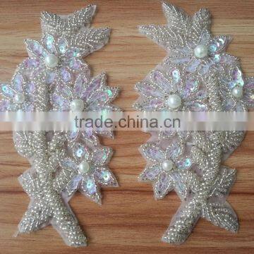 2015 New Arrive Beaded Applique for Dress -A1502 photo-2