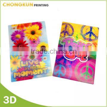 2016 new design Cheap Souvenir Gifts Printing 3D Lenticular Postcard