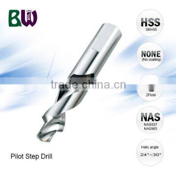 Aviation HSS Material Pilot Step Drill Bit For Drill Machine