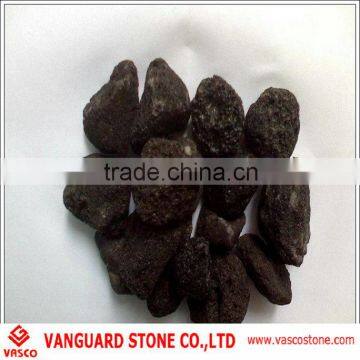 Natural black lava rock