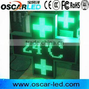 p16 led cross led sign temperature /date display