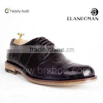 Supply Clients design Upscale classic men crocodile leather shoes