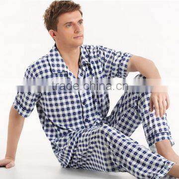 100% cotton fabric man pajamas wholesale sleepwear