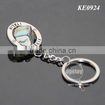 Italy Firenze Souvenirs Customized Spinning Scenery Dice Rotate Metal Revolve Dice Key Ring photo-5