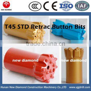 long hole drill bits, T45 thread button bit, deep hole drill bit