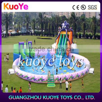 inflatable slide and pool,octopus water park inflatable ground,inflatable play water park