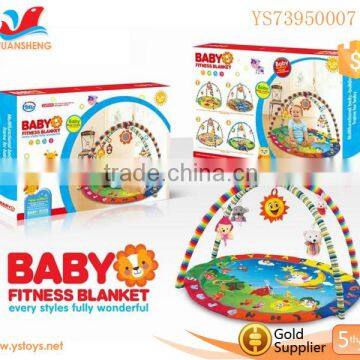 Lovely Colourful Plastic Baby Safety Fitness Frame with Baby Rattle Baby Play Gym Blanket