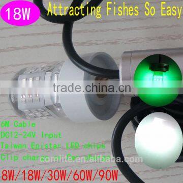 18W squid LED submersible fishing light bait lure light fishing tackle