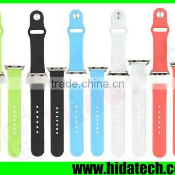 Hot Selling Silicone Watch Band Wrist Strap for Apple Watch With Clasp Adapter Connector