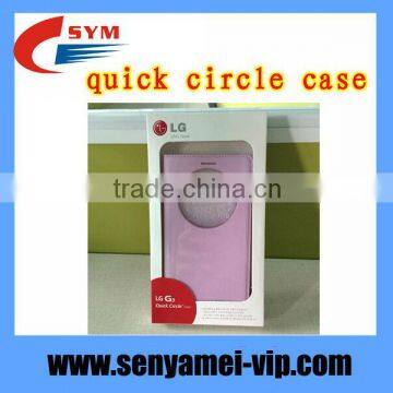 high quality official quick circle Case For LG G3 flip cover