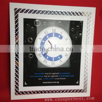 New design acrylic wall clock with silver frame