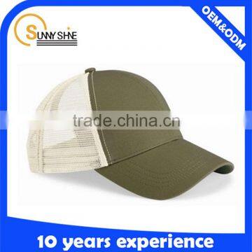 100% Cotton Material blank full mesh baseball cap trucker cap