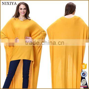 2016 Summer Women Batwing Sleeve Yellow Color Top For Woman