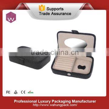 2016 fashion black leather jewelry holders