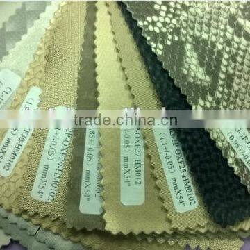 Semi pu decorative metallic leather fabric