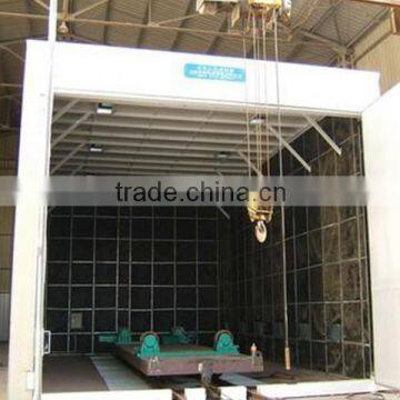 sandblasting room for metal parts surface clean