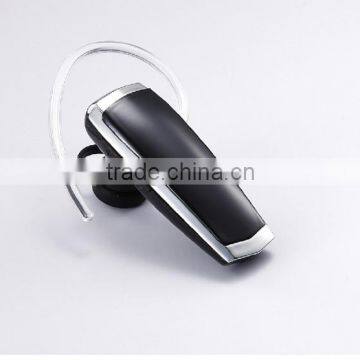 Hi-fi Stereo Bluetooth Earphone, Silver frame wireless bluetooth single earbud with ear hanger for car driver