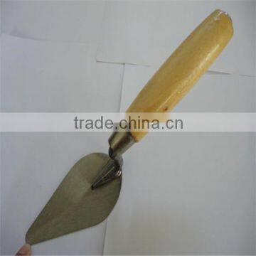 Hot ! Bricklaying trowel with wooden handle,carbon steel blade