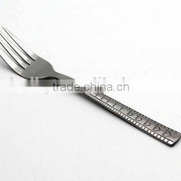 Stainless steel table & camping fork with heart-shaped handle