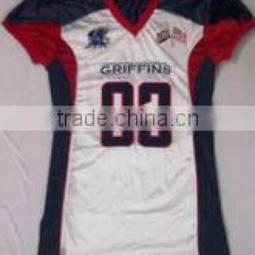 White And Blue American Football Jersey