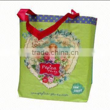 2014 New Product rose reusable foldable shopping bag