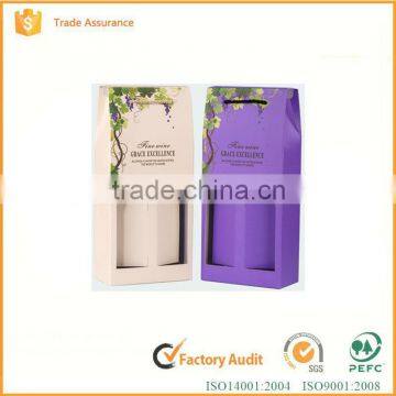 Wholesale custom printed elegant luxury wine paper box packaging