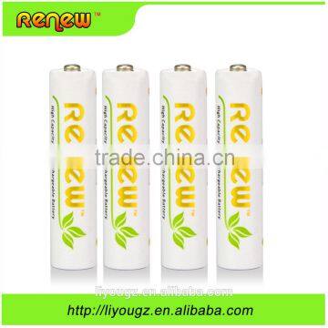 New brand!!! Renew 1200 Cycle 1200mAh AAA Ni-MH Rechargeable Batteries AAA 4 Pack