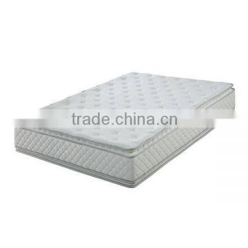 Double side foam cased pillow top CFR1633 hotel spring mattress