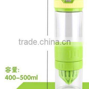 Bpa Free Food Grade Fruit Infuser Glass Fruit Infuser Sport Water Bottle 500ml photo-2