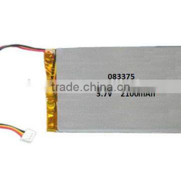 3.7v 2100mah li-ion polymer battery / 2100mah li-ion polymer battery