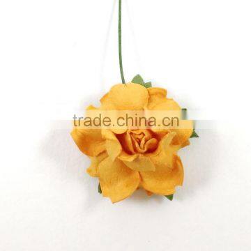 Solid Tangerine, Small Handmade Mulberry Paper Flower, Wedding Party, Scrap-booking Crafts, Wholesale photo-2