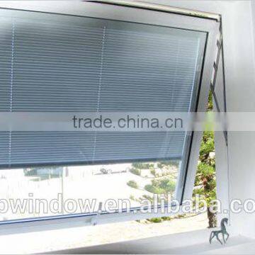 Residential PVC window blind inside the glass,hollow shutter glass window