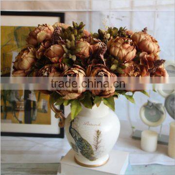 high quality Artificial Flowers Vintage peony silk flower single artificial peony Wedding flowers