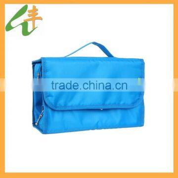 folding polyester drawstring toiletry bag