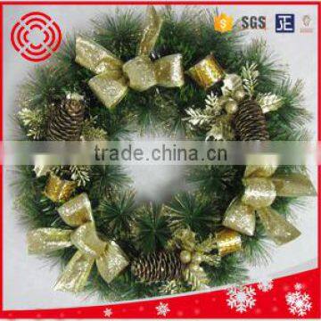 Gold Artificial Pine Needle Wreath/Door Wreath