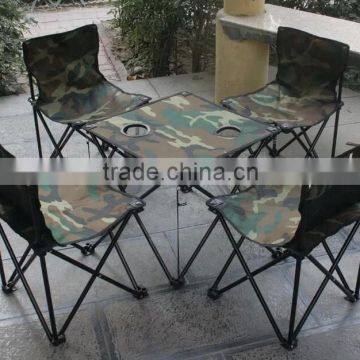 Camping armchairs and table