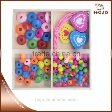 new design wooden beads set butterfly style for girls to bracelet and necklace