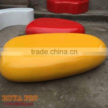 1.9M Fiberglass Stylish Stone Chair City Plaza Shopping Waiting Stool