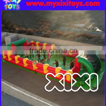 Popular inflatable foosball playground,kids party inflatable foosball pitch