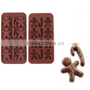 Gingerbread man design silicone chocolate mold