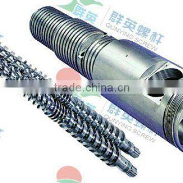 conical bimetallic twin screw barrel for plastic extruder machine