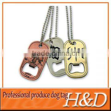 silver/brass custom bottle opener dog tags China