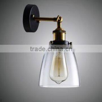 Clear glass lamp in wall design